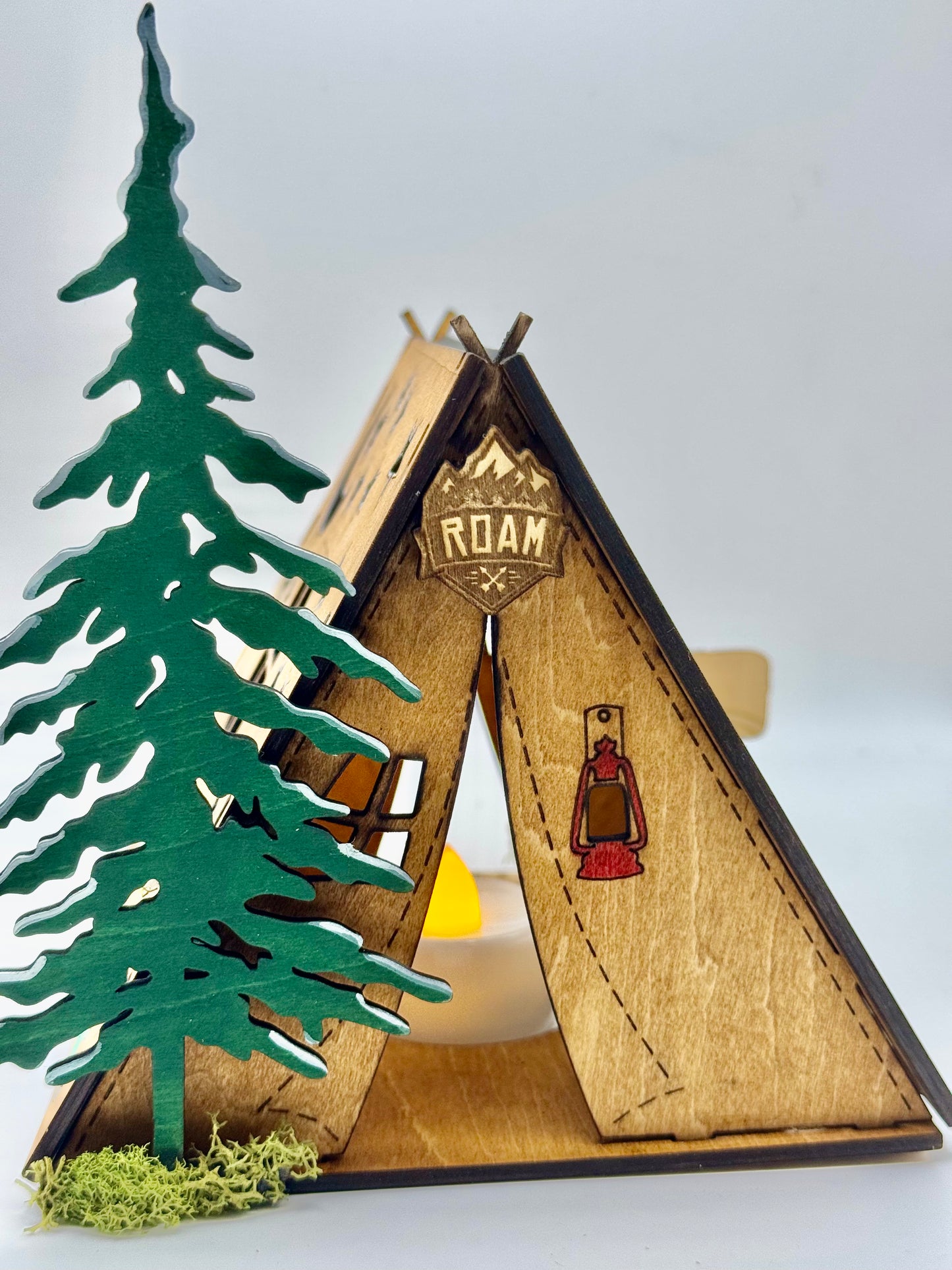 Personalized National Park Themed wooden Tent Night Light, keepsake Unique gift Wedding Showers