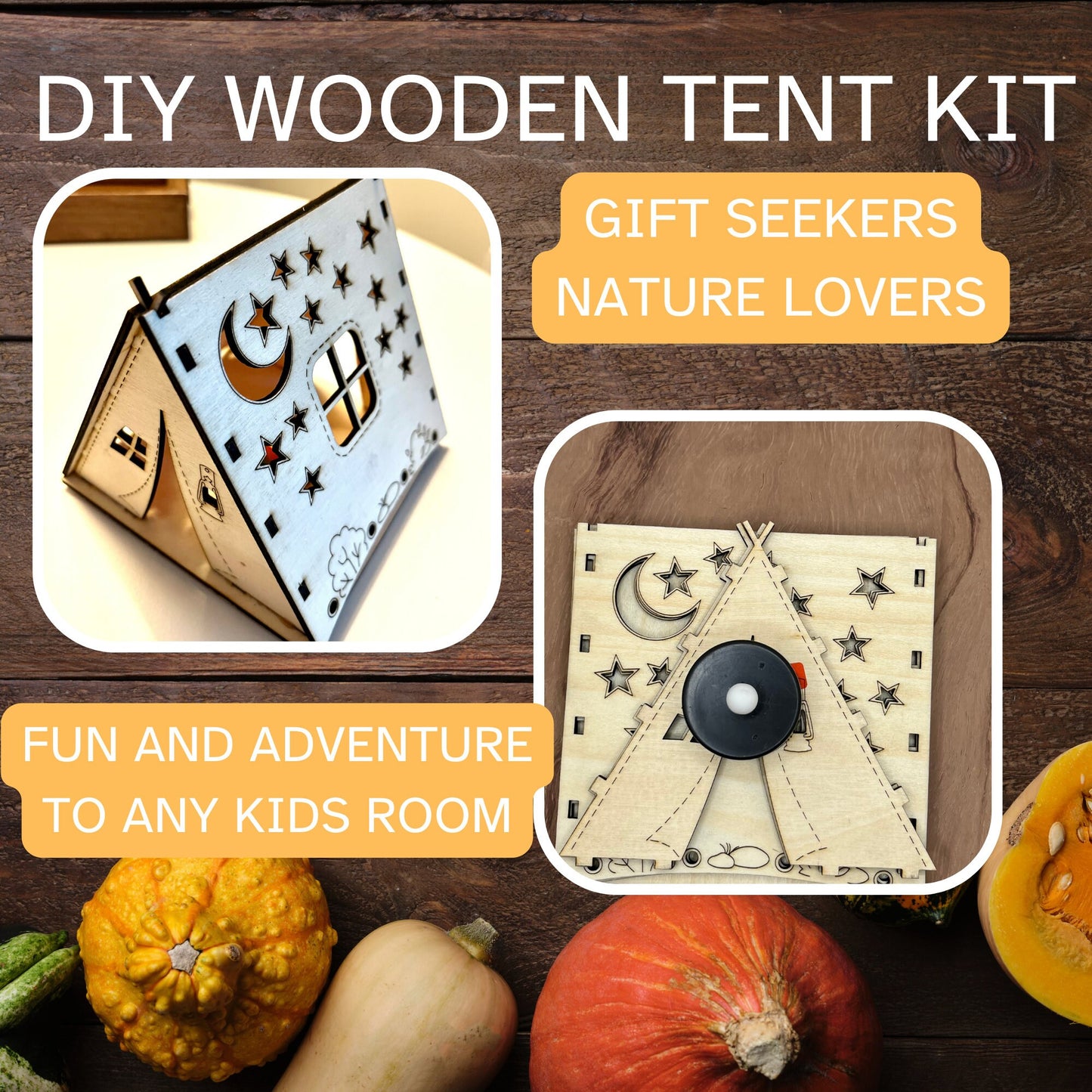 DIY Wooden Night Light unique craft project for Church groups families or kids Personalize your own  Teacher craft project Rustic decor