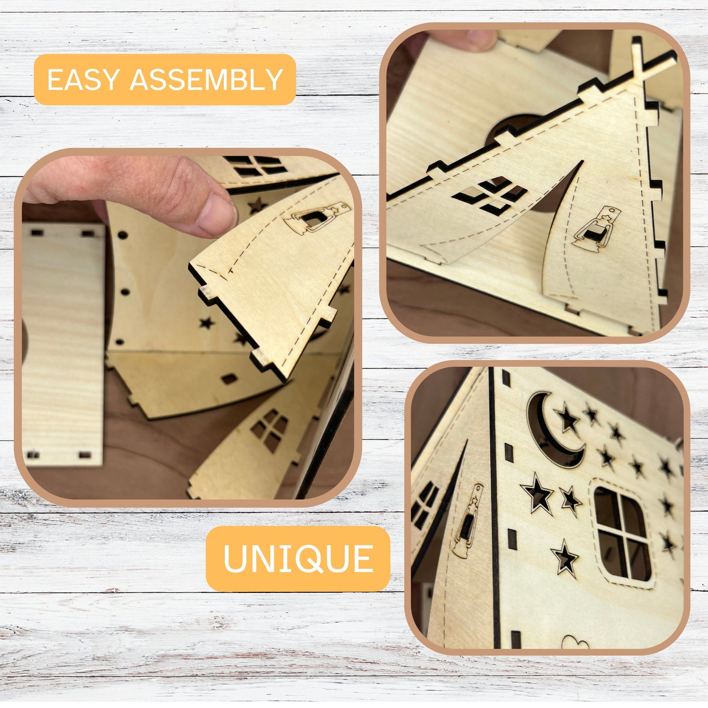 DIY Wooden Night Light unique craft project for Church groups families or kids Personalize your own  Teacher craft project Rustic decor