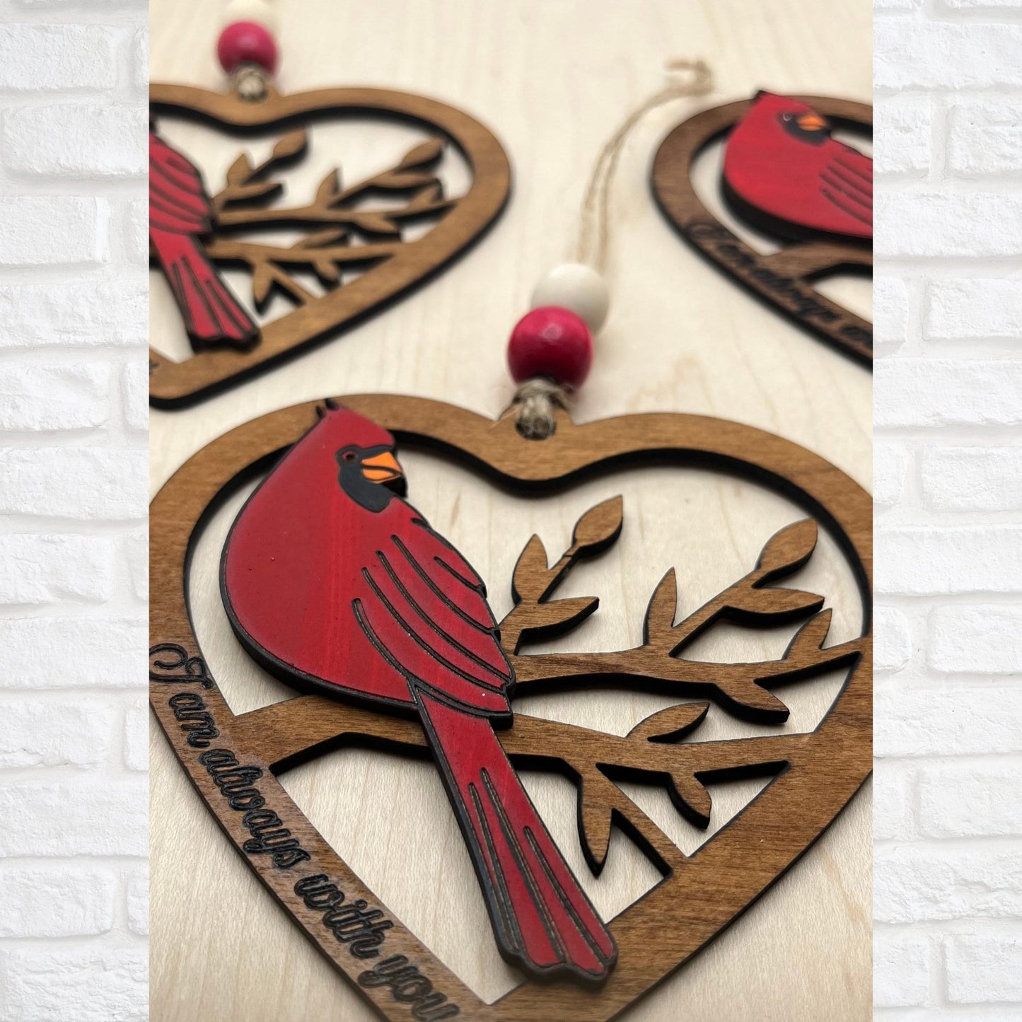 Personalized Memorial Ornament Cardinal Design Remembrance Gift for family best friend Boss Sympathy Gift Boxed Bereavement gift