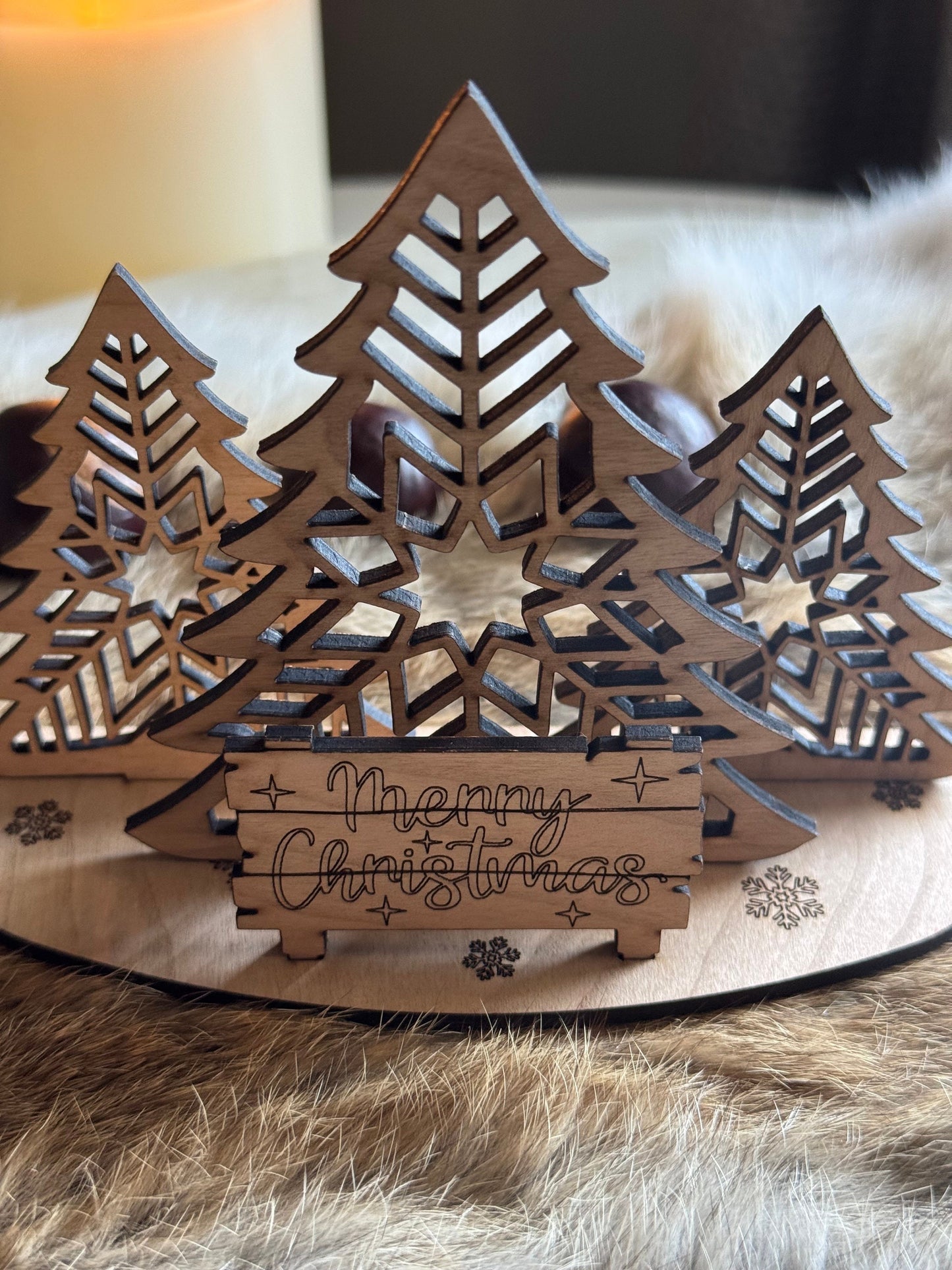 Personalized Christmas Card keepsake gift 3D popup Christmas card a memorable Christmas gift Christmas Tree Decor natural wood easy to store
